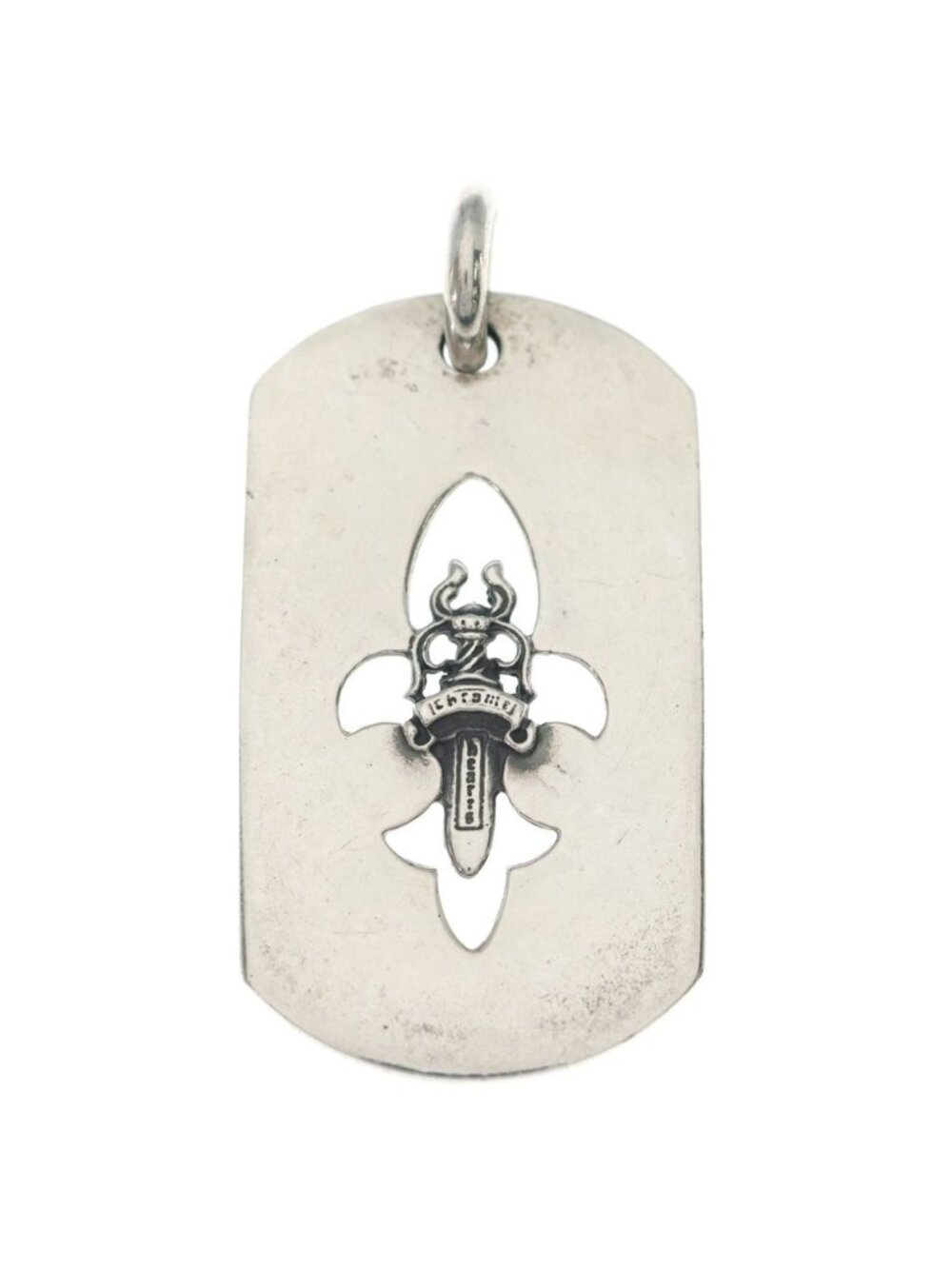 Chrome Hearts D Tag Fle Dag Hudaga Dog Tag Large Necklace Top
